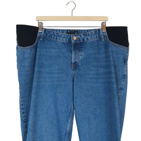 ASOS DESIGN Maternity Women's Medium Wash Denim Baggy Boyfriend Jeans 16 - Picture 2 of 9